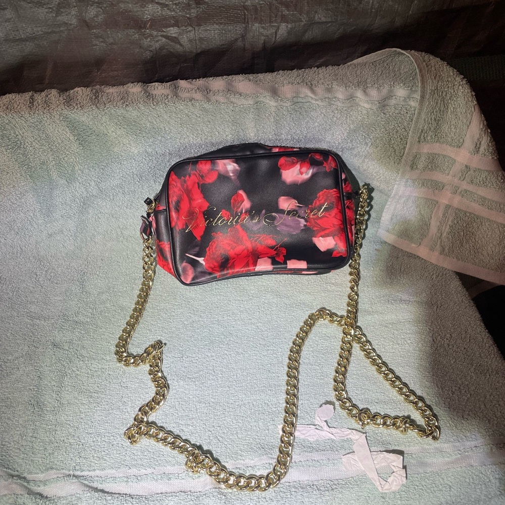 Victoria’s Secret crossover 

Floral Print Black and Red Women's Bag